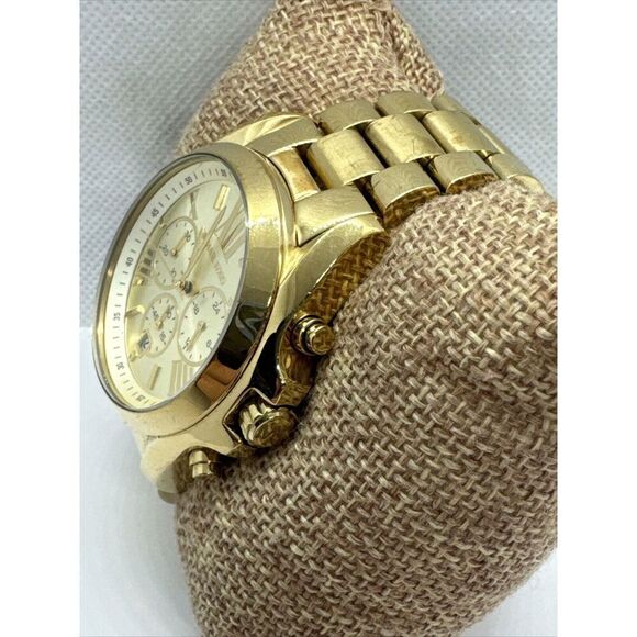 Michael Kors Bradshaw MK5605 Women Gold Stainless Steel Analog Dial Watch JNA685 - Picture 2 of 11